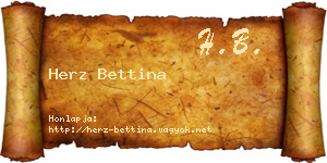 Herz Bettina névjegykártya